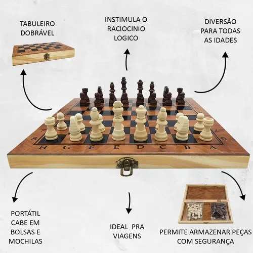 JOGO XADREZ MADEIRA P